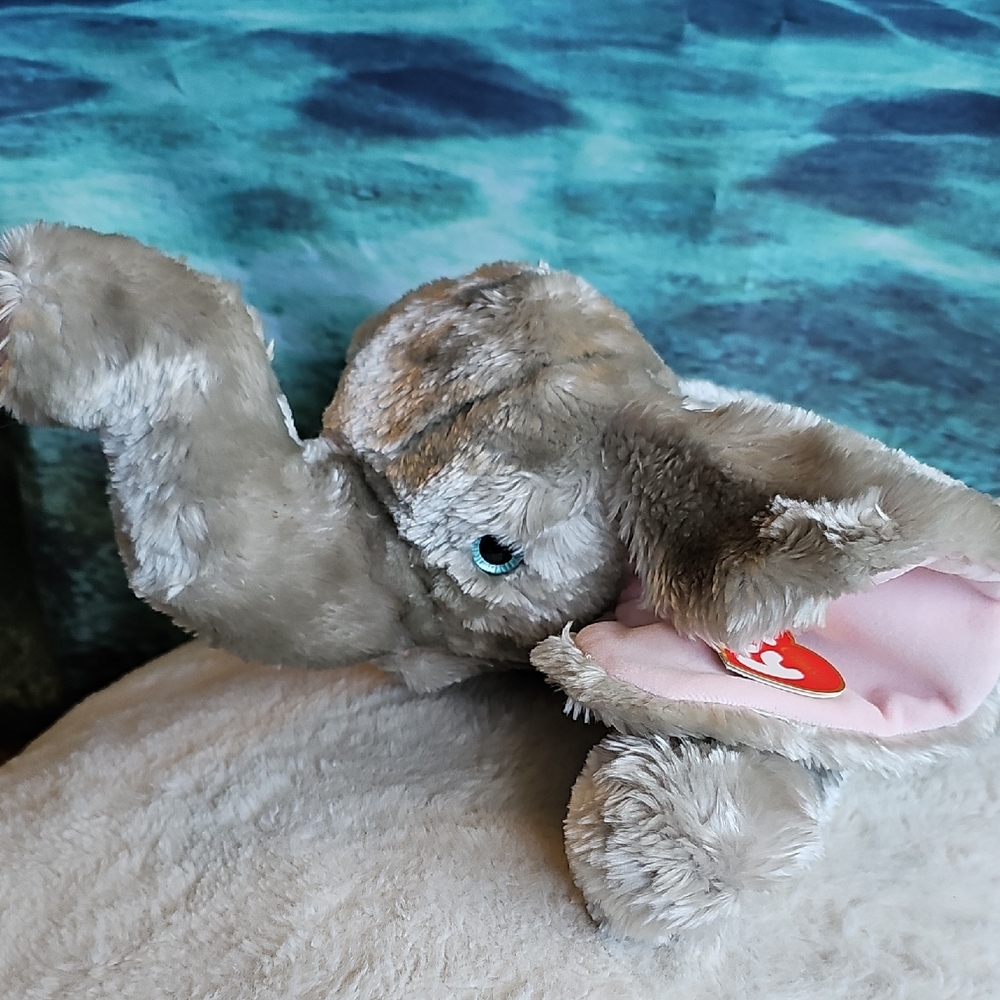 Ty Plush Elephant with Pink Ears